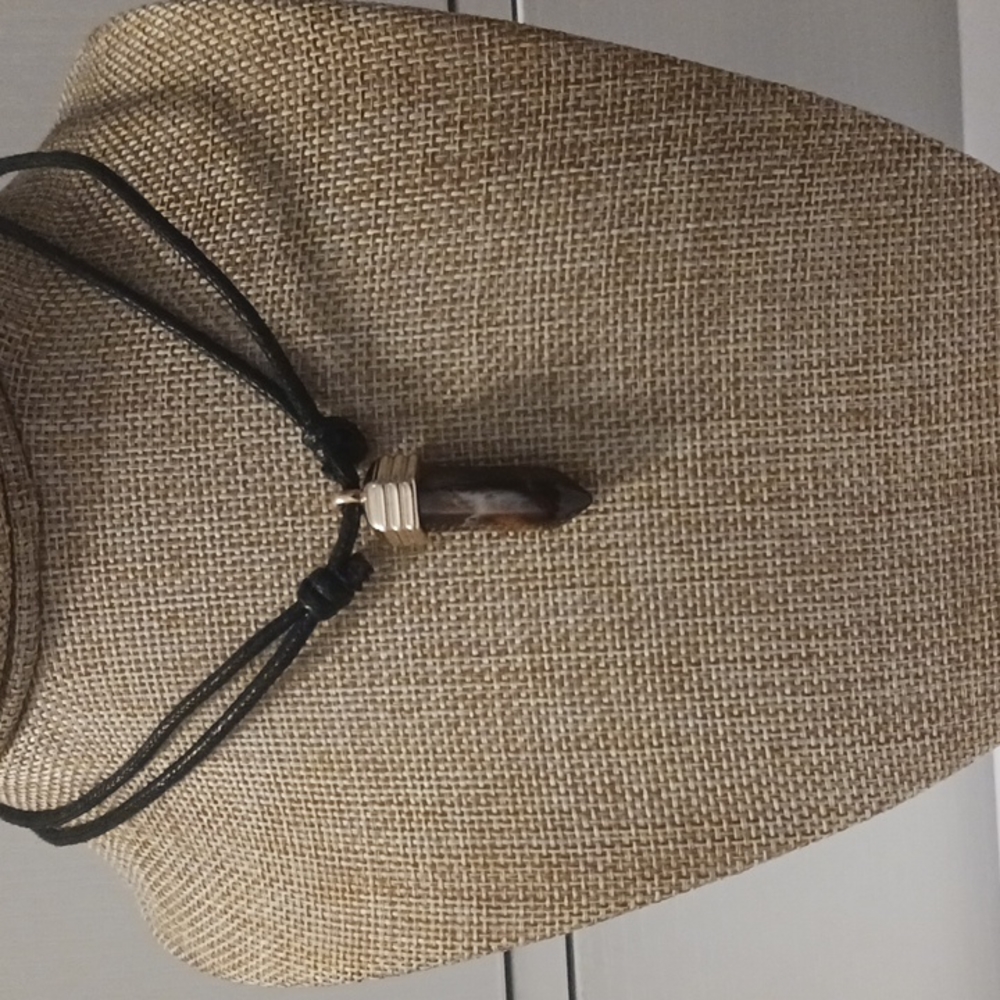Acrylic Brown crystal Adjustible Necklace/Choker